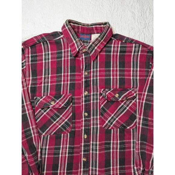 VINTAGE Dakota Shirt Mens XL Red Plaid Flannel Outdoor Chorewear Workwear0 - Picture 2 of 5